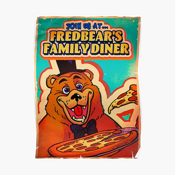 Five Nights at Freddy's Security Breach - Bear Pizza Poster RB0606 product Offical fnaf Merch