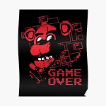 Five Nights At Freddy's Pizzeria Game Over Poster RB0606 product Offical fnaf Merch