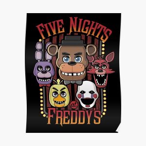 Five Nights At Freddy's Pizzeria Multi-Character Poster RB0606 product Offical fnaf Merch
