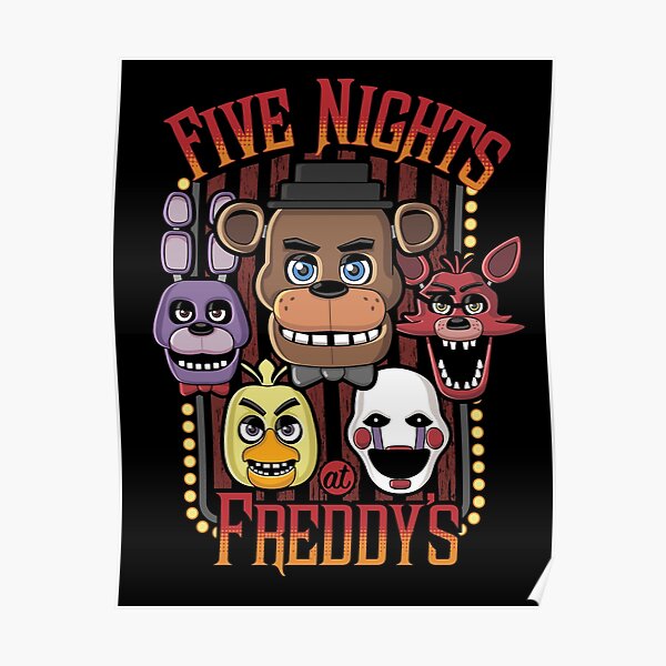 Five Nights At Freddy's Pizzeria Multi-Character Poster RB0606 product Offical fnaf Merch
