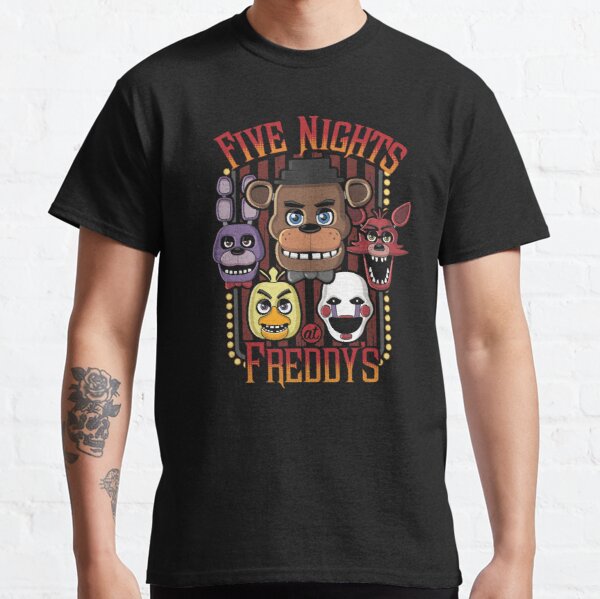 Five Nights At Freddy's Pizzeria Multi-Character Classic T-Shirt RB0606 product Offical fnaf Merch