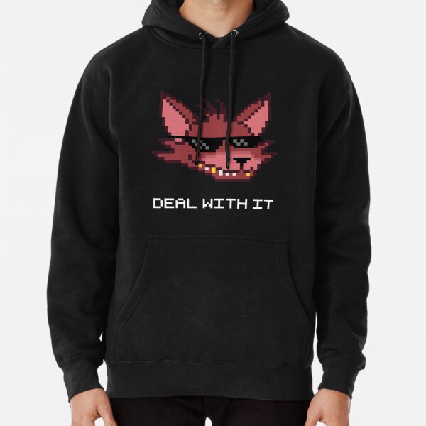 Five Nights at Freddy's - FNAF - Foxy - Deal With It (White Font) Pullover Hoodie RB0606 product Offical fnaf Merch
