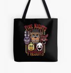 Five Nights At Freddy's Pizzeria Multi-Character All Over Print Tote Bag RB0606 product Offical fnaf Merch