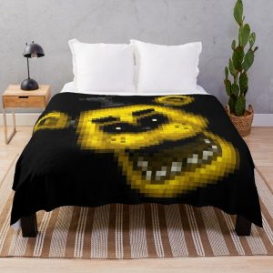 Five Nights at Freddy's 1 - Pixel art - Golden Freddy 2 Throw Blanket RB0606 product Offical fnaf Merch